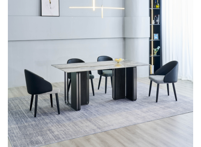 Tavolo da pranzo rettangolare 4 sedie Set da pranzo moderno 5 pezzi Nuovo