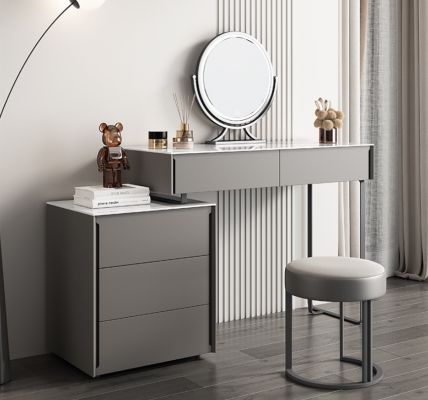 Grigio tavolo da trucco Designer camera da letto mobili Legno lusso Tavolo da toeletta
