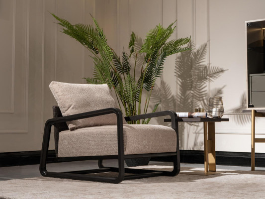 Gruppo salotto set 3 pezzi poltrona tavolino mobile grigio relax