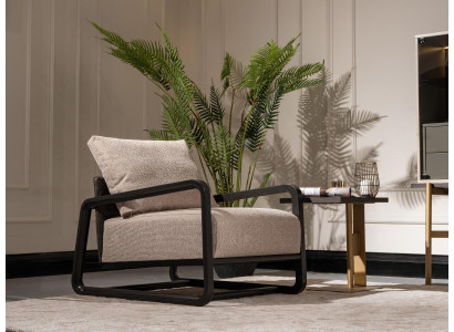 Gruppo salotto set 3 pezzi poltrona tavolino mobile grigio relax