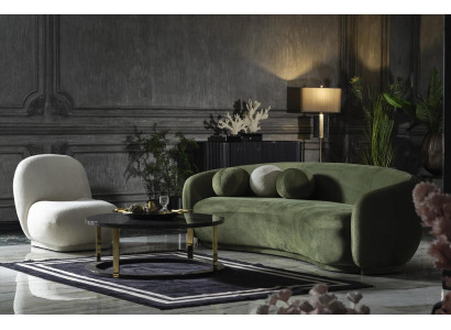 Set di divani in tessuto moderni, divano imbottito verde 2 pezzi.   Set di divani in tessuto moderni, divano imbottito verde composto da 2 pezzi.