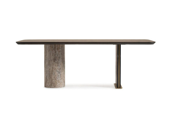 Tavolo da pranzo tavolo da pranzo tavolo sala da pranzo legno marrone 220 cm moderno