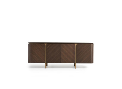 Mobile credenza comò armadio in legno marrone.