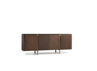 Mobile credenza comò armadio in legno marrone.