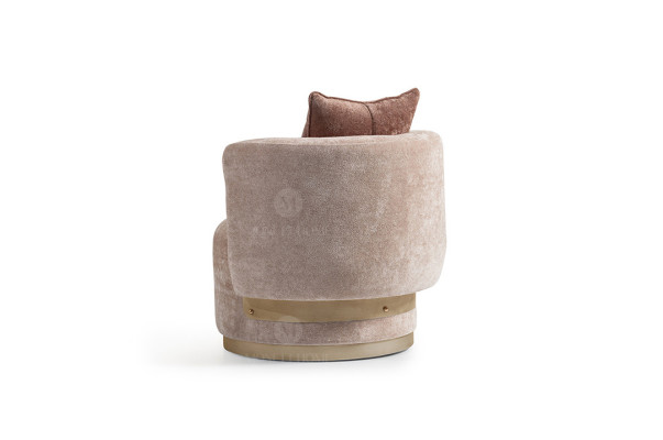 Poltrona Poltrona relax moderna in tessuto beige con imbottitura design monoposto.