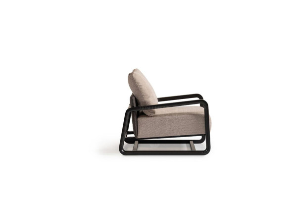Poltrona TV Poltrona Singola Sedile Beige Legno Design Soggiorno  Poltrona TV Poltrona Singola Sedile Beige Legno Design Soggiorno