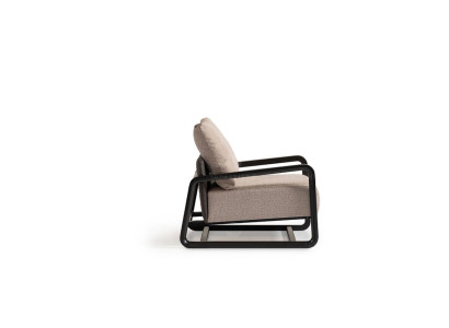 Poltrona TV Poltrona Singola Sedile Beige Legno Design Soggiorno  Poltrona TV Poltrona Singola Sedile Beige Legno Design Soggiorno