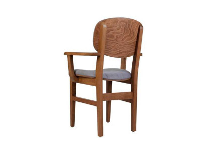 Grigio marrone sedia in legno Sedie di design Sedia da pranzo di lusso con braccioli