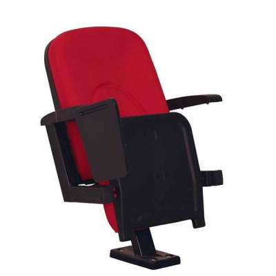 Sedia imbottita rossa, design moderno monoposto, poltrona da cinema di lusso contemporanea per teatro.