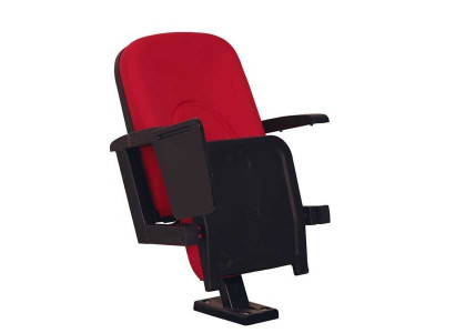 Sedia imbottita rossa, design moderno monoposto, poltrona da cinema di lusso contemporanea per teatro.