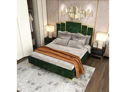 Letto 2x comodini 3 pezzi set camera da letto design moderno di lusso comodini