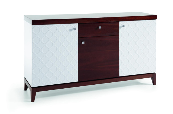 Mobile bianco del progettista con cassetti - cassettiera - credenza - mobili decorativi in legno.
