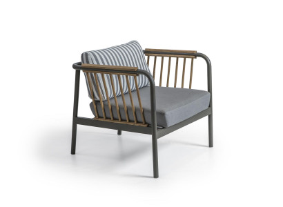 Poltrona moderna grigia sedile design soggiorno arredamento nuovo mobili