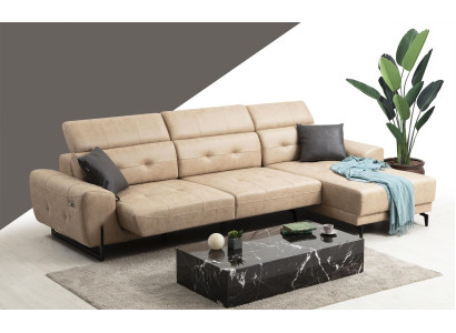 Divano angolare di lusso per soggiorno, divano, mobili da designer moderni, sedute imbottite.