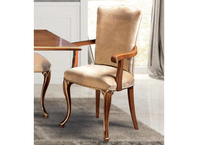 Sedia da pranzo singola in legno con design di mobili italiani, poltrona classica
