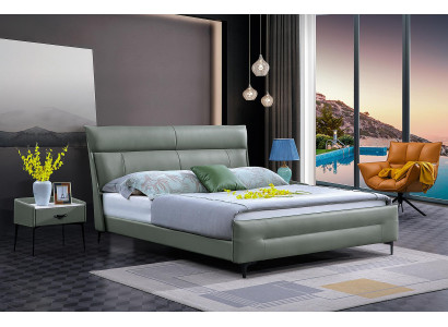 Lusso letto tessile 2x comodino 3 pezzi. Set di mobili da camera da letto Letti Struttura del letto