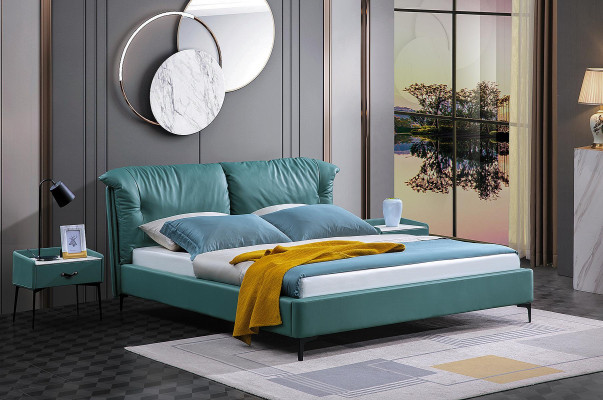 Camera da letto Letto Comodini 3 pezzi. Set Design Letti di lusso in legno