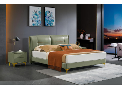 Camera da letto Letto 3 comodini Set di lusso Design Letti in legno Letto matrimoniale