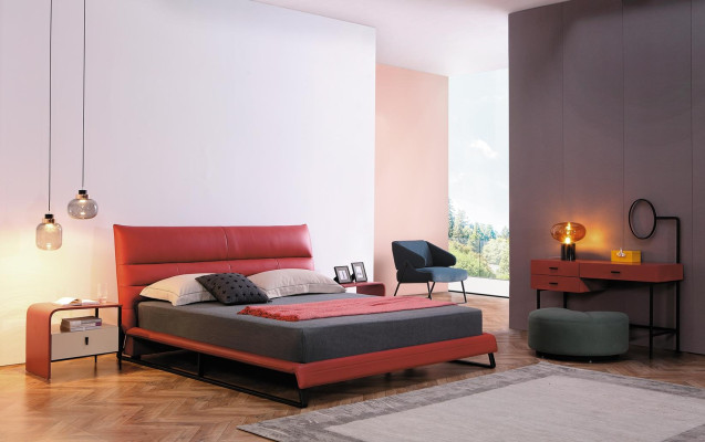 Letto Imbottito Design Di Lusso Decorazione Letti Doppi Per Hotel Camera Da Letto In Pelle