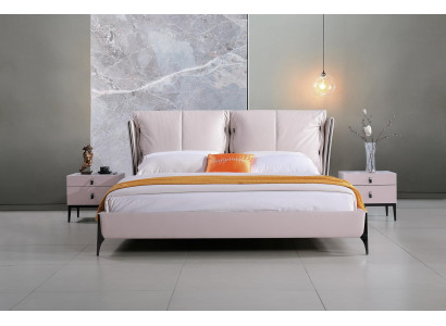 Hotel di design moderno Letto xxl Letti di lusso in pelle sintetica doppia