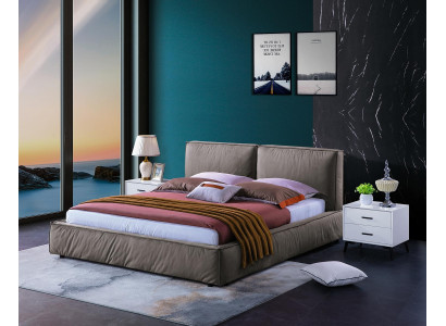 Design camera da letto Letto di lusso in legno Letti matrimoniali Rivestimento Mobili imbottiti 180x200cm