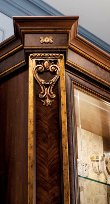 Completamente sala da pranzo vetrina tavolo 6 sedie comò specchio set apprestamento