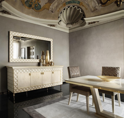 Tavolo da pranzo + 8 sedie Tavolo da pranzo Stile Rococò Barocco Art Nouveau Reale lusso