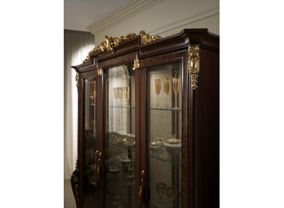 XXL vetrina in vetro, credenza pensile stile barocco, rococò, art nouveau.