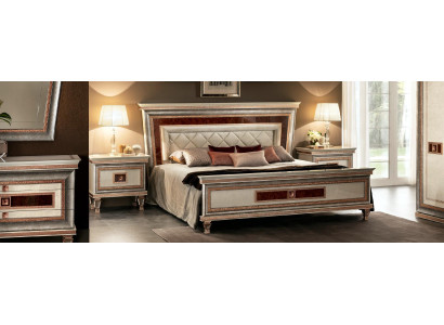 Mobili da camera da letto di lusso Letto 2x comodino Set letti Hotel Arredoclassic 3 pezzi.