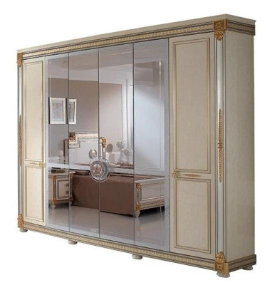 Mobili classici Armadio Armadio Armadio Guardaroba 6 ante Legno Nuovo
