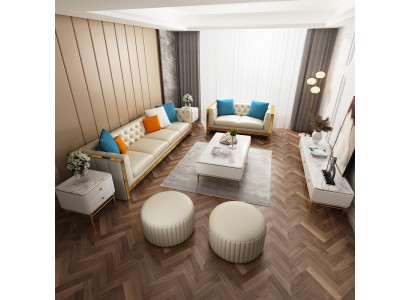 Sofà 3 posti 2 posti Design divano imbottito Divani Divano Moderno
