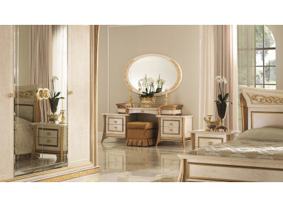 Toletta da trucco, toeletta, tavolo da trucco, cassettiera con specchio, mensole, consolle, nuovo.