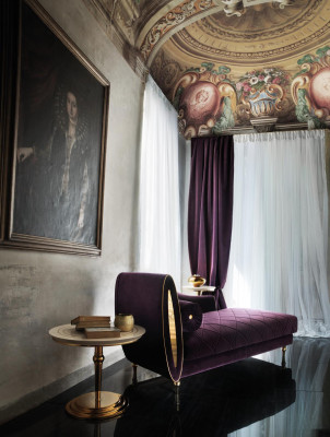 Chaiselongue Letto Relax Divano Poltrona Classico Barocco Rococò Jugendstil