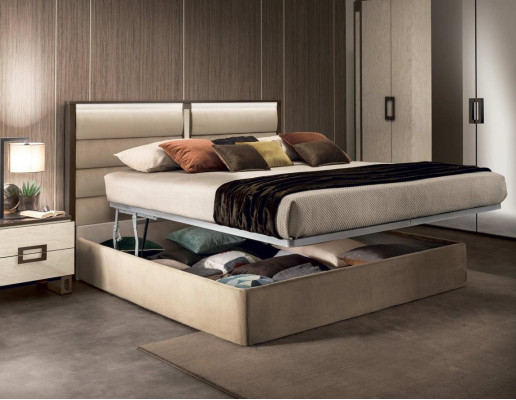 Letto imbottito classico Letto matrimoniale in legno 180x200 cm Letti Hotel Camera da letto Nuovo