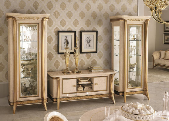 Vetrina Armadio Vetrina Vetrina in Vetro Mobili di Design Barocco Rococò Art Nouveau