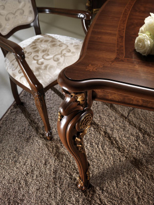 Tavolo da pranzo Tavolo Sala da pranzo Tavoli Tavolo in legno Stile Liberty Stile antico Italia 200cm