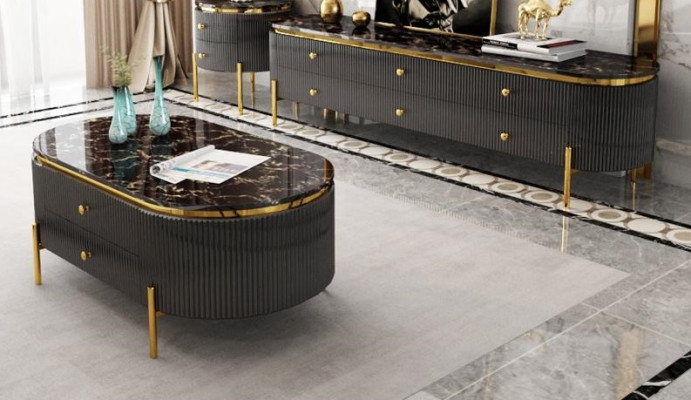 Set di mobili da soggiorno Designer soggiorno Credenza Tavolino da caffè Tavolino 3 pezzi.