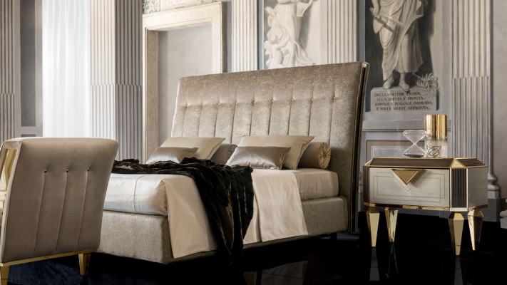 Letto imbottito di design Letto Letti Letto matrimoniale Letto in pelle Letto matrimoniale Nuovo