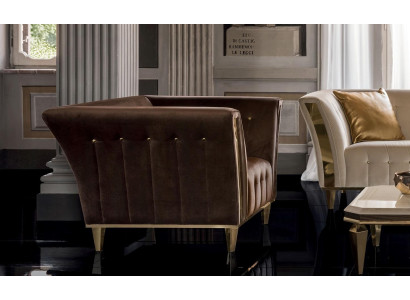Poltrona Club Lounge Poltrona Sedia Divano Imbottito 1 Posto Velluto arredoclassic