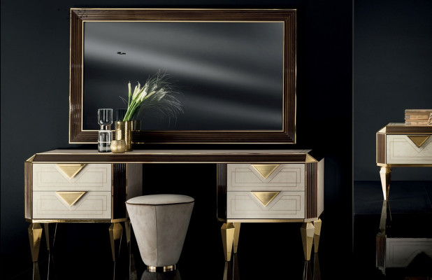 Console tavolo Tavolino da trucco Tavoli da toeletta Console arredoclassic Vetrina in legno