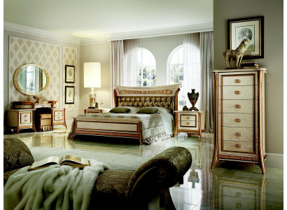 Letto matrimoniale di alta qualità design, letto Chesterfield stile Jugendstil