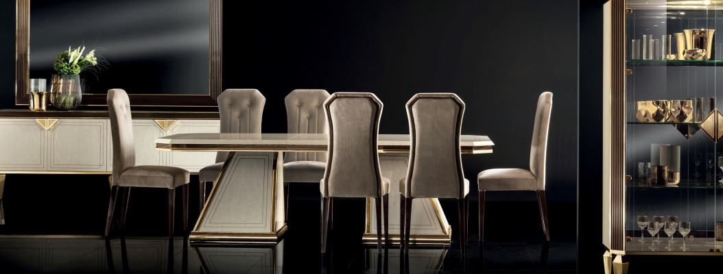 Set da 6 sedie da designer per sala da pranzo con schienale imbottito completo di sedie