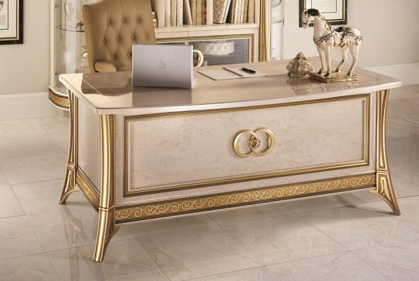 Scrittoio di lusso Scrivania Ufficio Stile antico Rococò Barocco Scrivanie Nuove