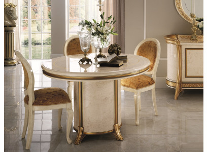 Tavolo da pranzo rotondo, tavolo da designer, tavolo da design in legno per sala da pranzo, soggiorno.