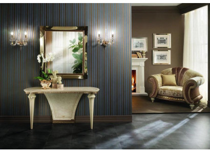 Specchio classico da parete con cornice in legno vero di lusso, nuovo stile barocco arredoclassic.