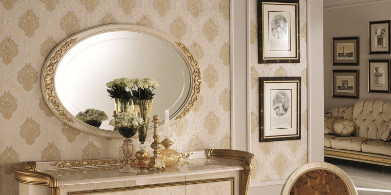 Specchio grande, specchio da parete xxl, design regale rococò barocco, specchio appeso.