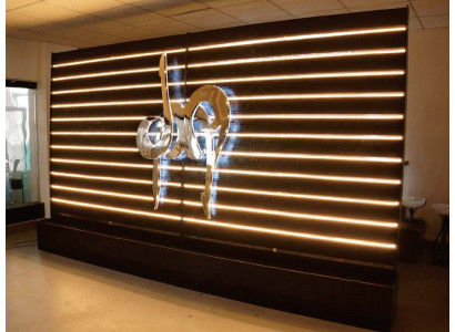 Pannello a parete, parete d'acqua a LED, pareti divisorie con cascata d'acqua.