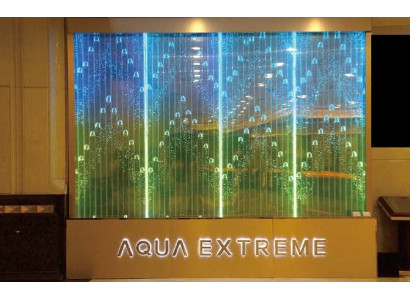 Pannello a parete con bolle d'acqua LED, parete d'acqua designer decorativa.