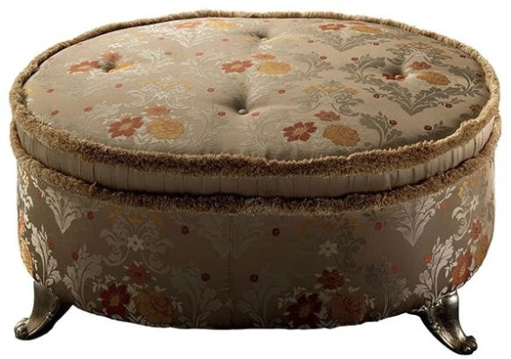 Tavolo ovale Pouf Chesterfield Pouf Poggiapiedi Ottomana Divano Tavolino Rotondo