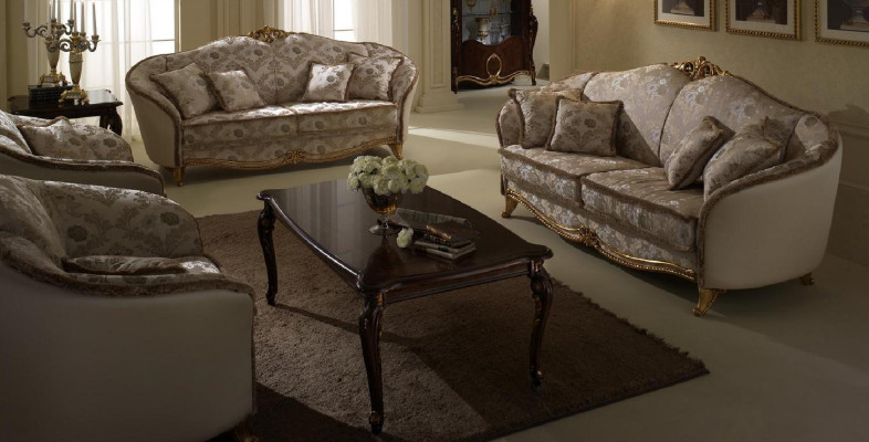 Tavolino da salotto Design di lusso Soggiorno Barocco Rococò Divano Tavoli